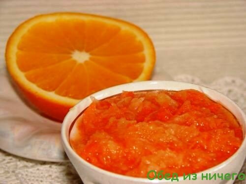 апельсиновый десерт с морковью и яблоком