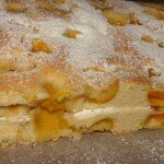 Бисквитный пирог с абрикосами, пошаговый рецепт